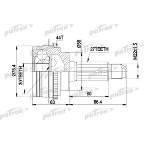 

Шрус наружный Patron PCV1084