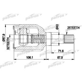 

Шрус внутренний Patron PCV9937