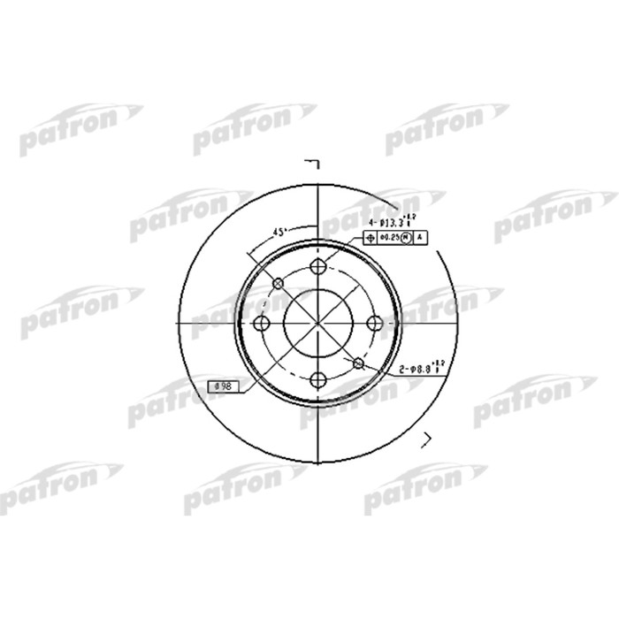 Диск тормозной Patron PBD1745