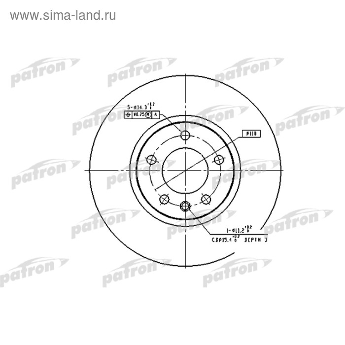 фото Диск тормозной patron pbd2645