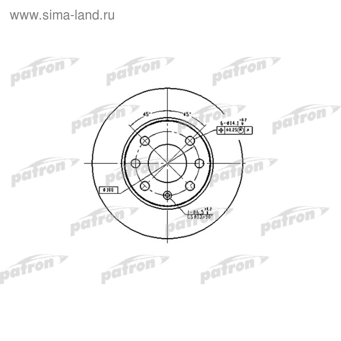 фото Диск тормозной patron pbd1607