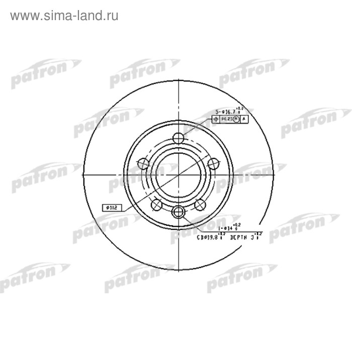 фото Диск тормозной patron pbd2776