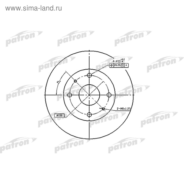 фото Диск тормозной patron pbd2576