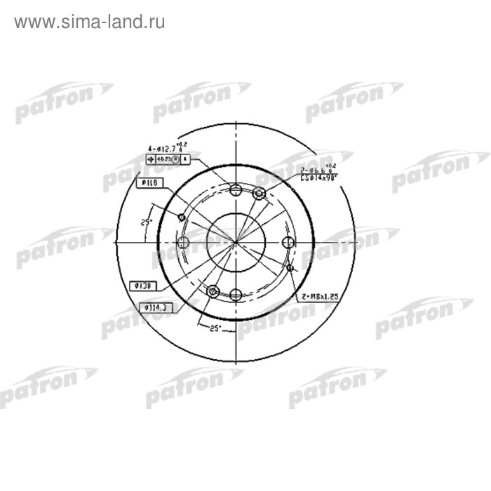 фото Диск тормозной patron pbd2669