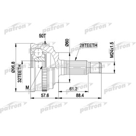 

Шрус наружный Patron PCV1131A