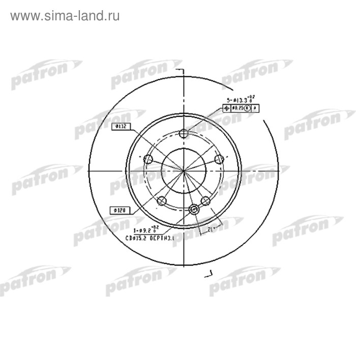 фото Диск тормозной patron pbd2654