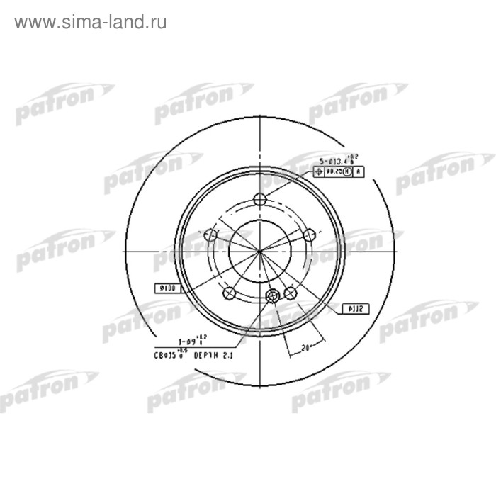 фото Диск тормозной patron pbd2813