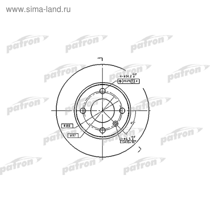 фото Диск тормозной patron pbd4050