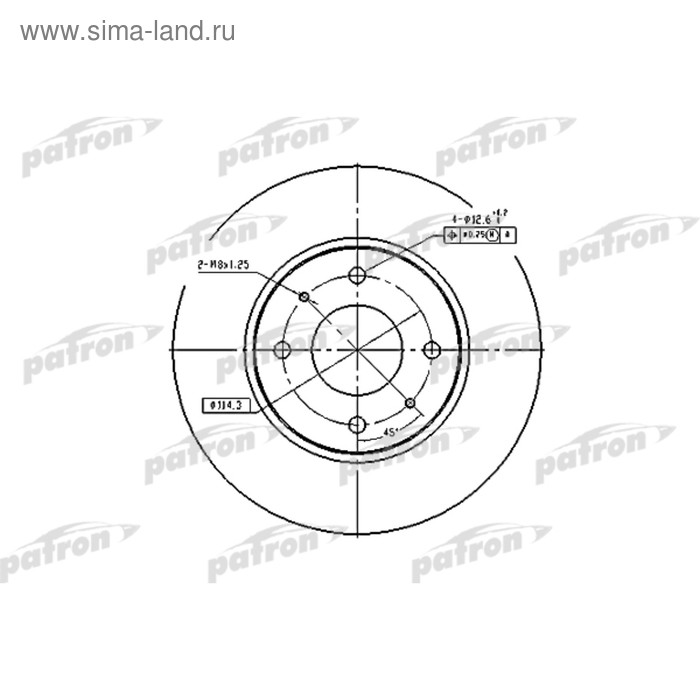 фото Диск тормозной patron pbd4054