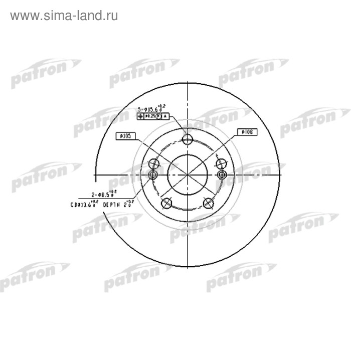 фото Диск тормозной patron pbd4109