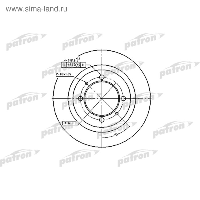 фото Диск тормозной patron pbd2784