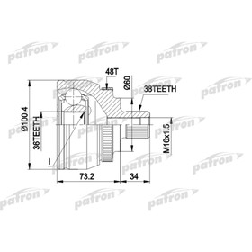 

Шрус наружный Patron PCV1444