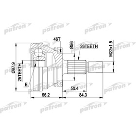

Шрус наружный Patron PCV1169