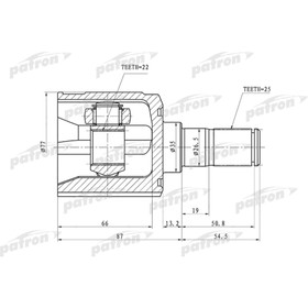 

Шрус внутренний Patron PCV1010