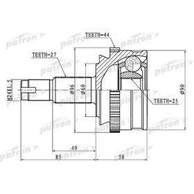 

Шрус наружный Patron PCV1186