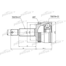 

Шрус наружный Patron PCV1018