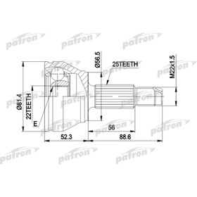 

Шрус наружный Patron PCV1192