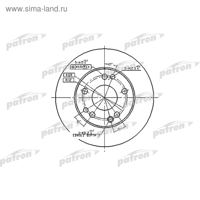 фото Диск тормозной patron pbd1584