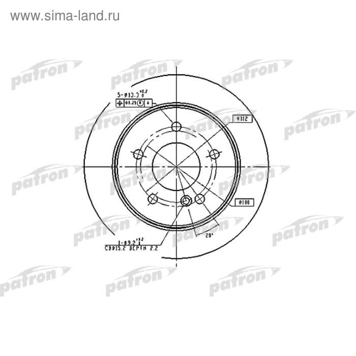 фото Диск тормозной patron pbd2653