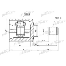 

Шрус внутренний Patron PCV1170