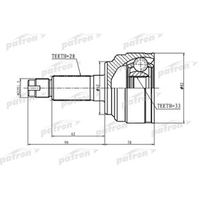 

Шрус наружный Patron PCV1185