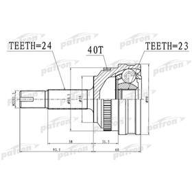 

Шрус наружный Patron PCV1718