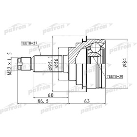 

Шрус наружный Patron PCV1260