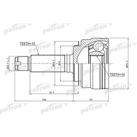 

Шрус наружный Patron PCV1289