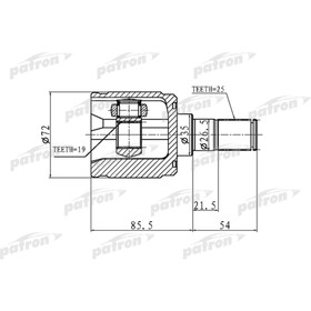 

Шрус внутренний Patron PCV1344