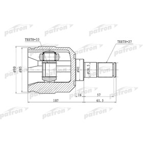 

Шрус внутренний Patron PCV1355