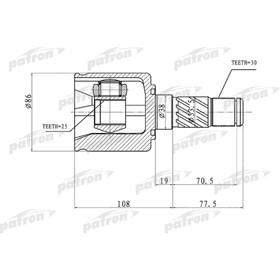 

Шрус внутренний Patron PCV1357