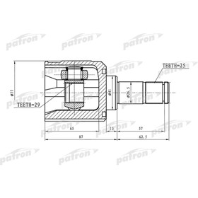 

Шрус внутренний Patron PCV1392