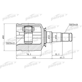 

Шрус внутренний Patron PCV1437
