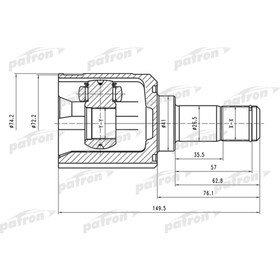 

Шрус внутренний Patron PCV1528
