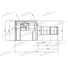 

Шрус внутренний Patron PCV1531