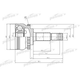 

Шрус наружный Patron PCV1533