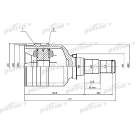 

Шрус внутренний Patron PCV1575