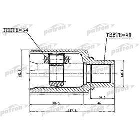 

Шрус внутренний Patron PCV1757