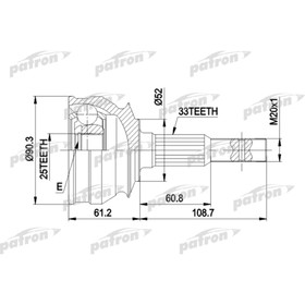 

Шрус наружный Patron PCV1008