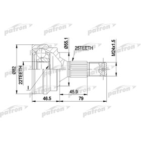 

Шрус наружный Patron PCV1015