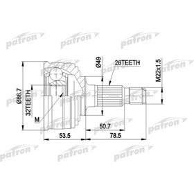 

Шрус наружный Patron PCV1045