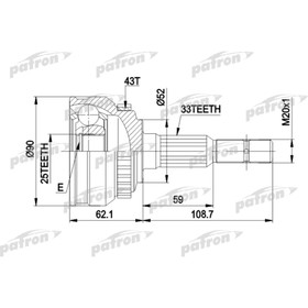 

Шрус наружный Patron PCV1052