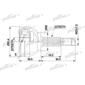 

Шрус наружный Patron PCV1055