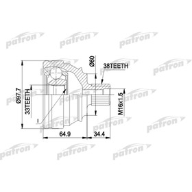 

Шрус наружный Patron PCV1123