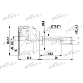 

Шрус наружный Patron PCV1147