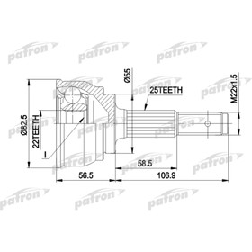 

Шрус наружный Patron PCV1163