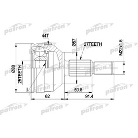

Шрус наружный Patron PCV1200