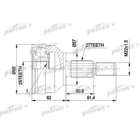 

Шрус наружный Patron PCV1202