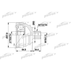 

Шрус наружный Patron PCV1230