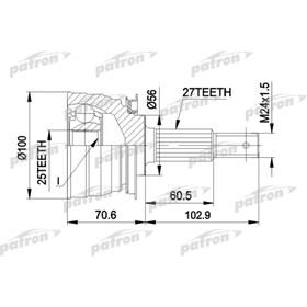 

Шрус наружный Patron PCV1249